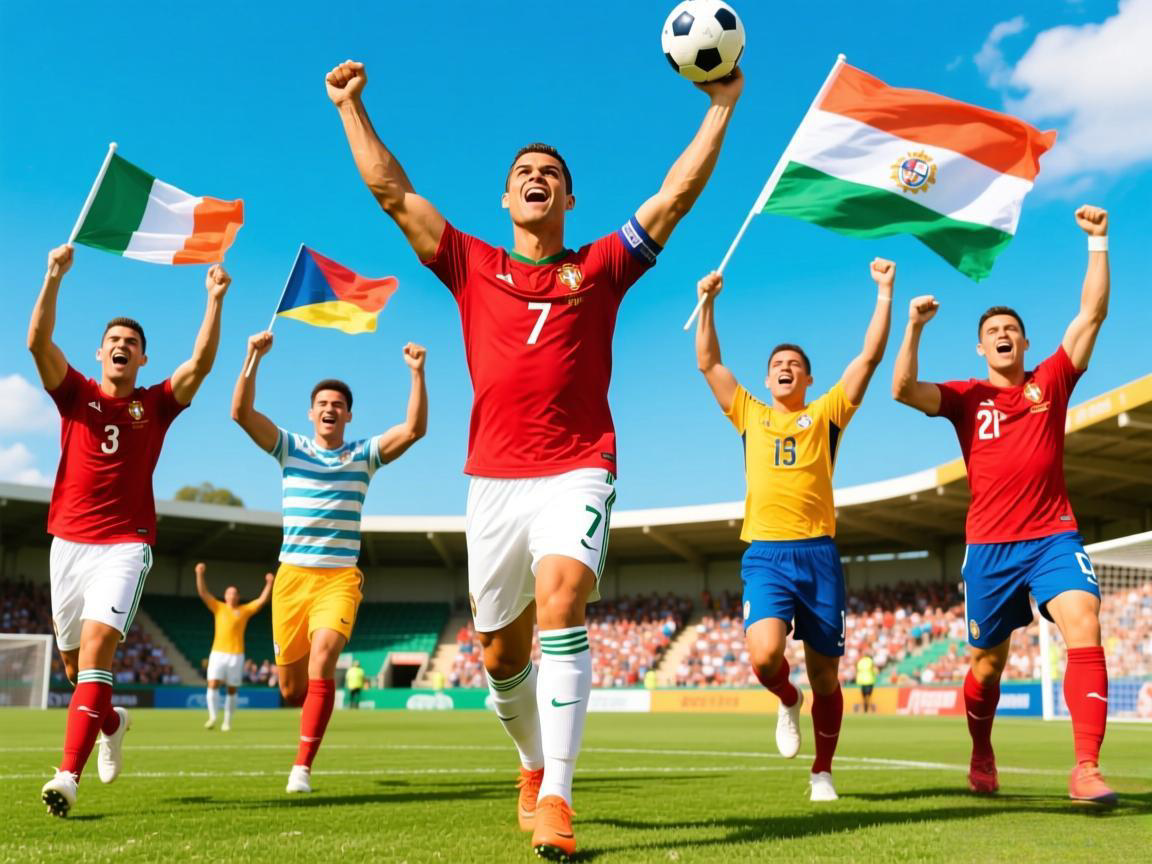 C罗夏日庆祝动作合集