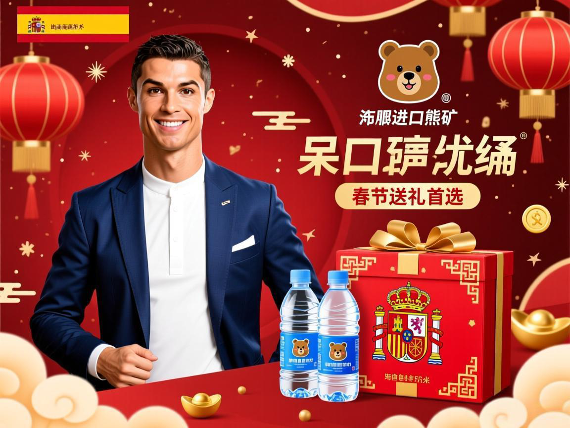 C罗代言西班牙进口五熊矿矿泉水春节送礼首选