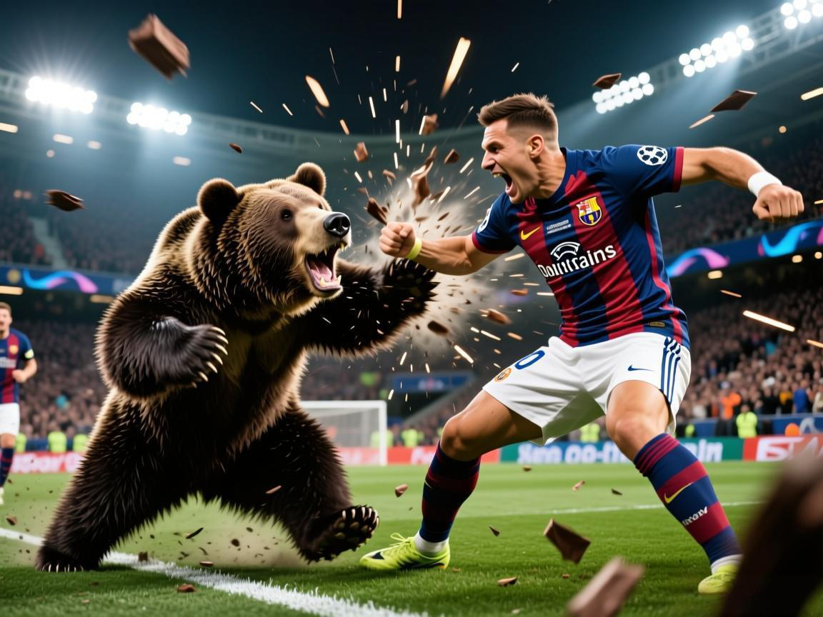 西甲欧冠激战:失控小熊暴力冲突