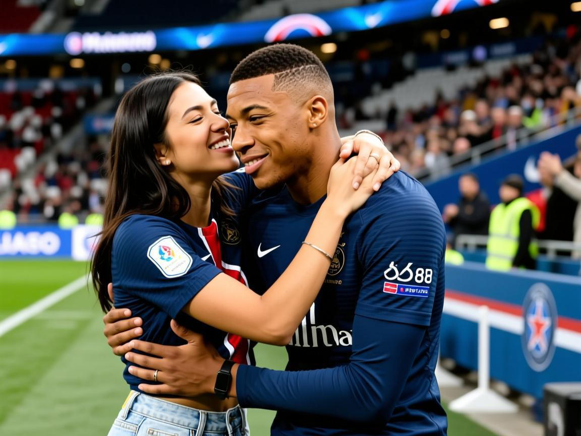 姆巴佩让点球暖心安慰看台女球迷