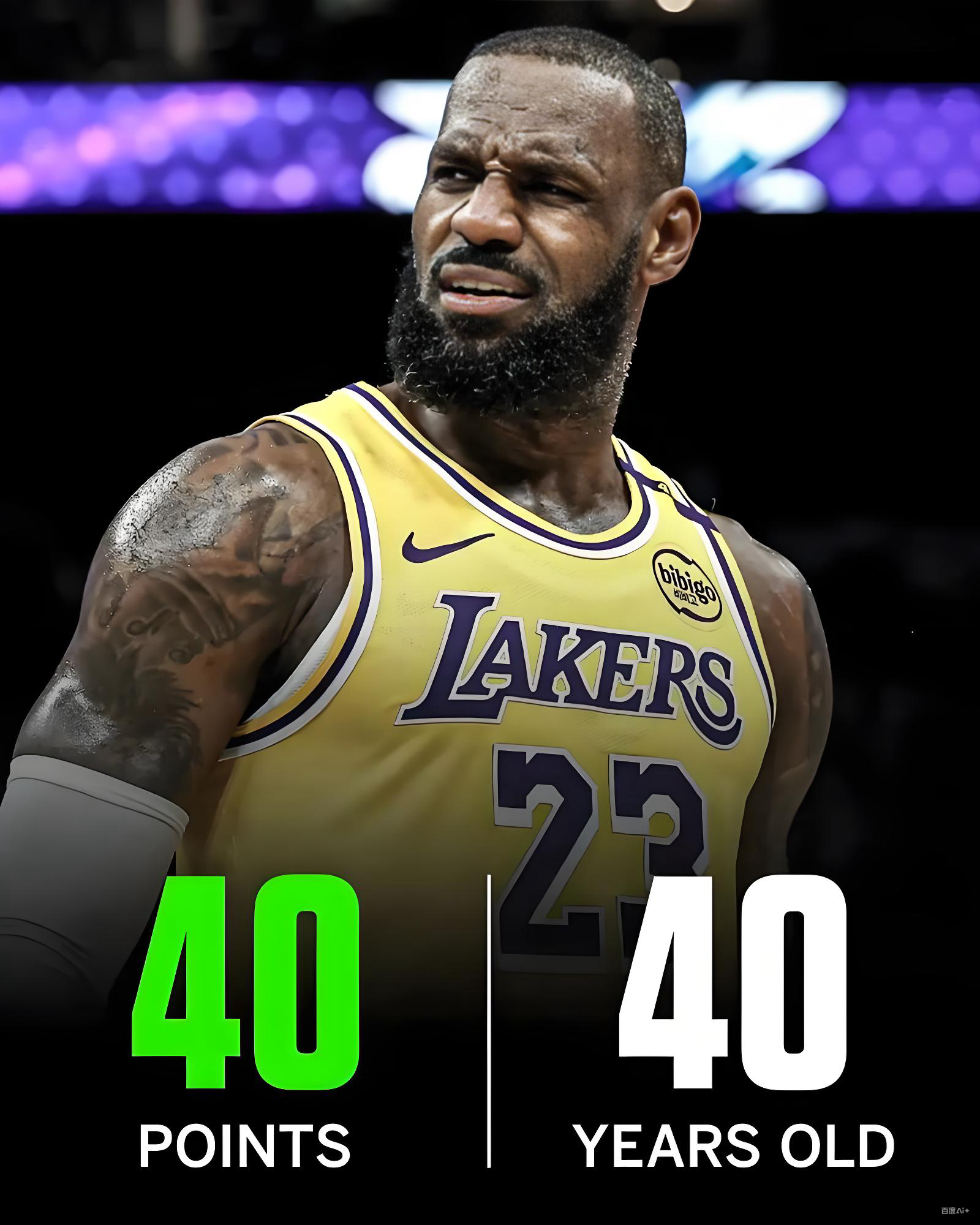 勒布朗创湖人队史80分传奇