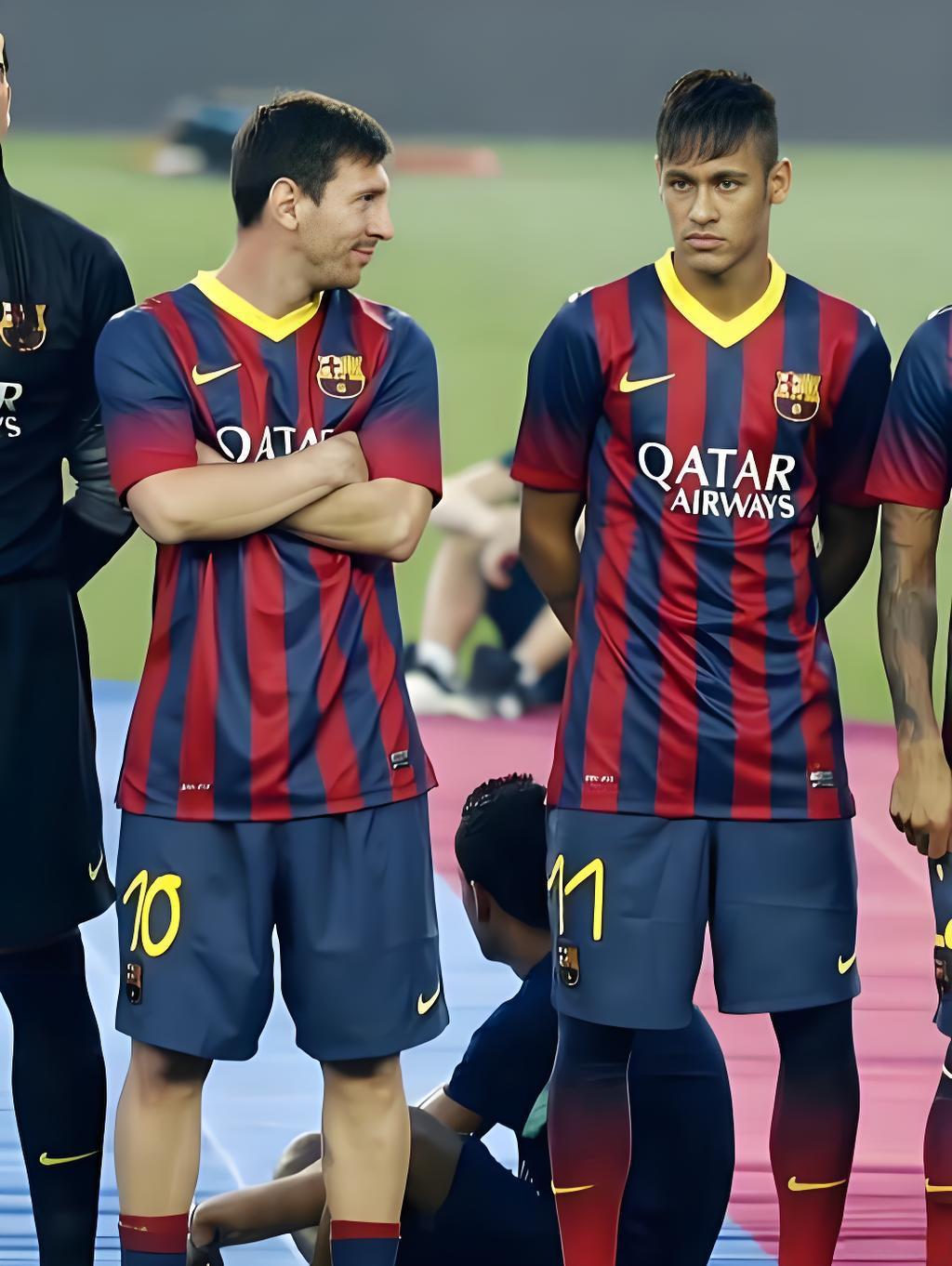 梅西内马尔：青梅竹马的球场兄弟情