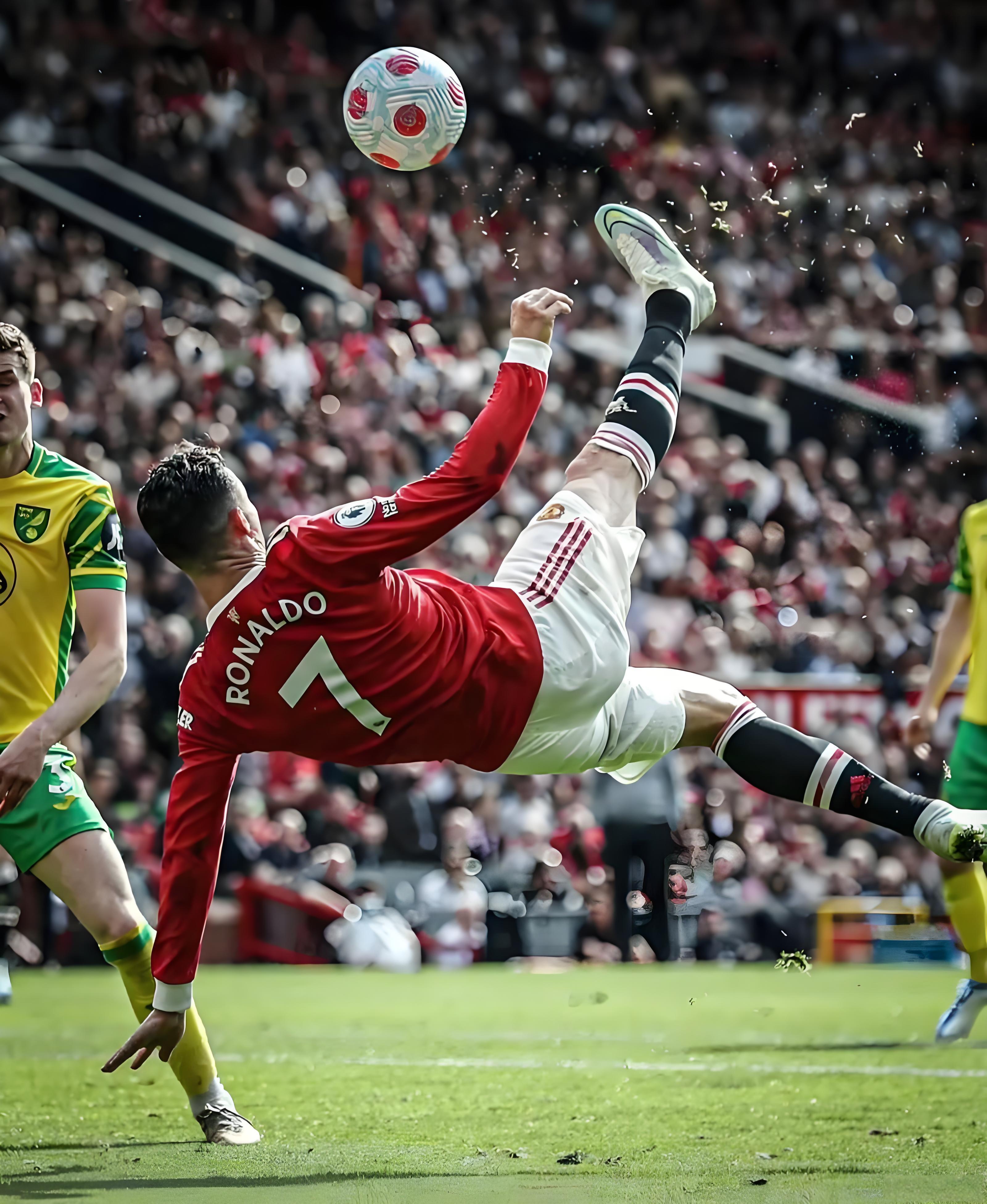 C罗恐怖射门力量震撼全场