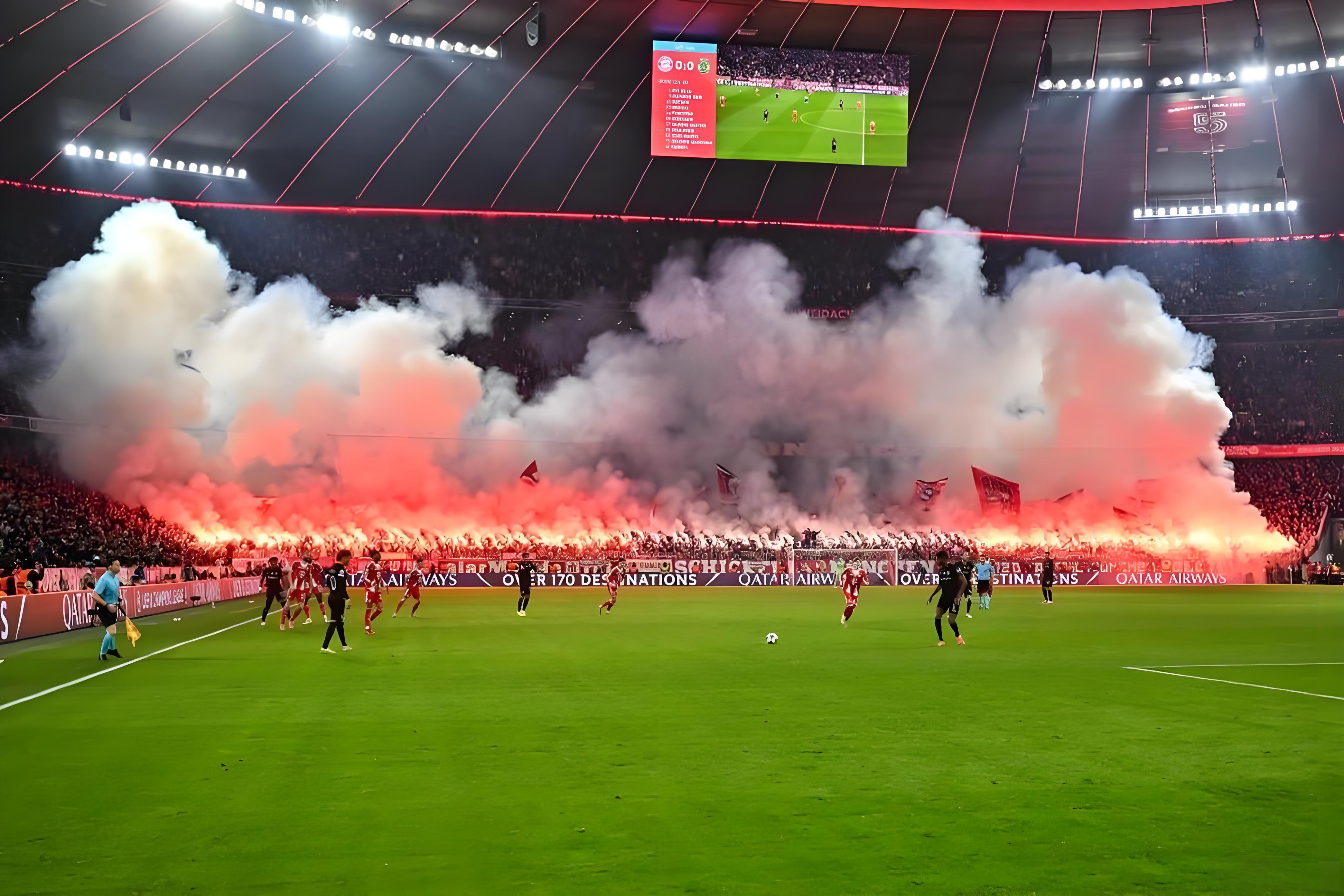 拜仁球迷燃放烟花引争议