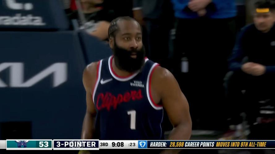 哈登里程碑之夜，历史第9位