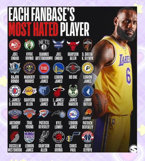 球迷最讨厌的十大球员榜单